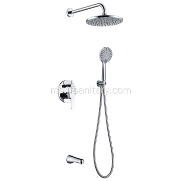 Chrome in Wall Shower Faucet Set